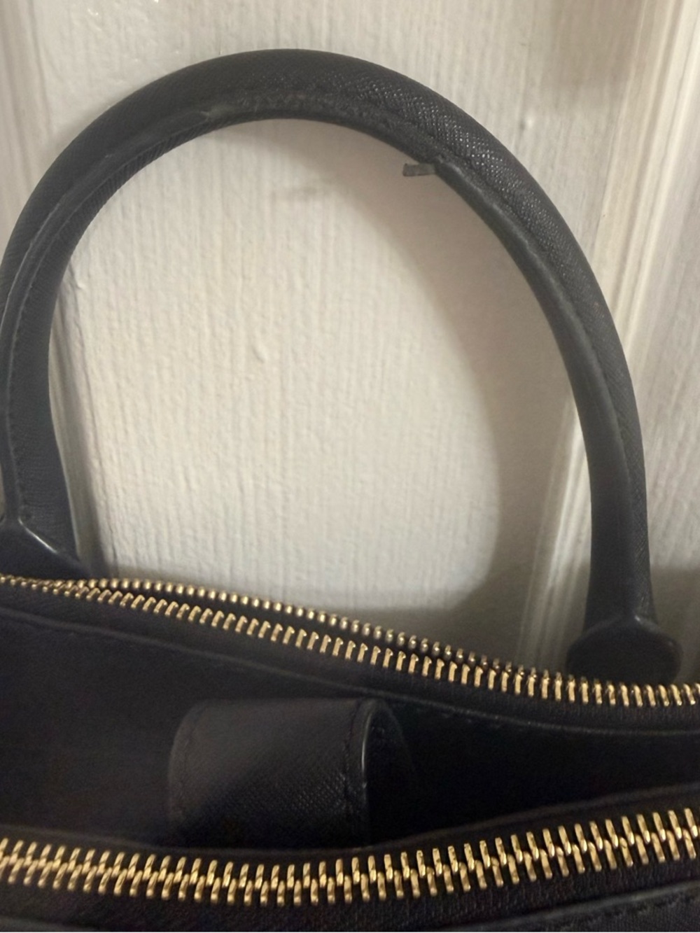 ** FAIR CONDITION- CALLOUTS **Michael Kors Black Leather Satchel - Picture 10 of 16